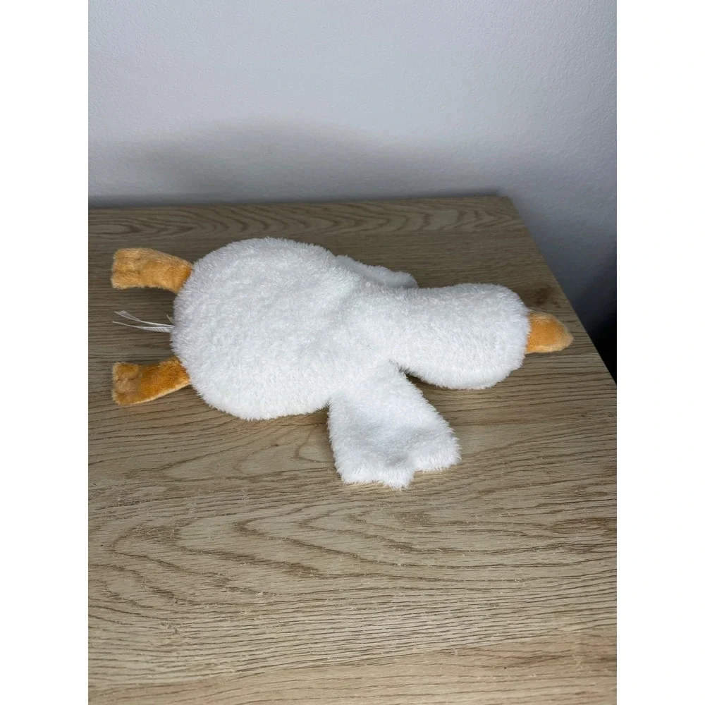 Carters White Goose Plush Stuffed Animal Orange Beak 12 Inch Lovey Stuffie Baby
